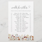 Kleine Wildblume Brautparty Game (Vorderseite)