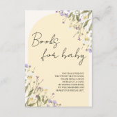 Kleine Wildblume Bücher für Babydusche Begleitkarte (Vorderseite)