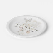 Kleine Wildblume Butterfly Floral Girls Party Pappteller (Schrägansicht)