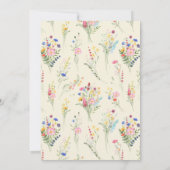 Kleine Wildblume Butterfly Girl Babydusche Einladung (Rückseite)