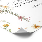 Kleine Wildblume Cream Baby Dusche Mimosa Bar Poster (Ecke)