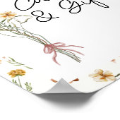 Kleine Wildblume Cream Baby Duschkarten & Geschenk Poster (Ecke)