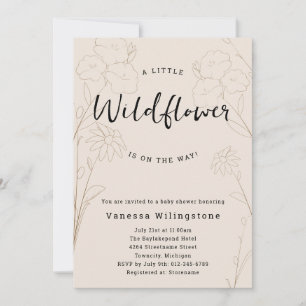 Kleine Wildblume Einladung