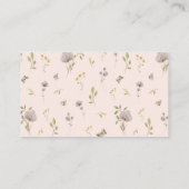 Kleine Wildblume | Einschließung des Windelwindels Begleitkarte (Rückseite)