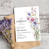 Kleine Wildblume Elegant Boho Floral Baby Dusche Einladung