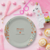 Kleine Wildblume Fall Rustic Boho Babydusche Pappteller (Party)