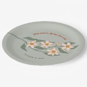 Kleine Wildblume Fall Rustic Boho Babydusche Pappteller (Schrägansicht)