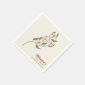 Kleine Wildblume Fall Rustic Boho Babydusche Serviette (Ecke)