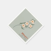 Kleine Wildblume Fall Rustic Boho Babydusche Serviette (Ecke)