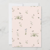 Kleine Wildblume Floral Baby Dusche Einladung (Rückseite)