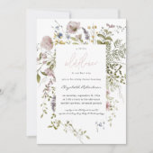 Kleine Wildblume Floral Baby Dusche Einladung (Vorderseite)