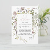 Kleine Wildblume Floral Baby Dusche Einladung (Stehend Vorderseite)