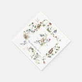 Kleine Wildblume Floral Baby Dusche Napkins Serviette (Ecke)