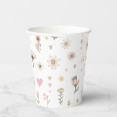 Kleine Wildblume Floral Baby Dusche Pappbecher (Rechts)