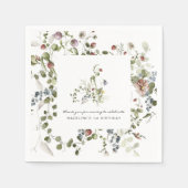 Kleine Wildblume | Floral Birthday Party Napkins Serviette (Vorderseite)