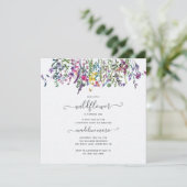 Kleine Wildblume Floral Girl Erster Geburtstag Einladung (Stehend Vorderseite)