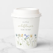 Kleine Wildblume Frühblütendusche Pappbecher (Vorderseite)