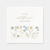 Kleine Wildblume Frühblütendusche Serviette (Vorderseite)