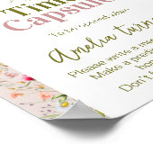 Kleine Wildblume Garden Party Zeitkapsel Zeichen Poster (Ecke)