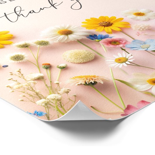 Kleine Wildblume Gastgeschenke Poster (Ecke)