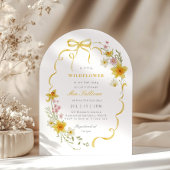 Kleine Wildblume-Gelbe Frühlingshaube Babydusche Einladung