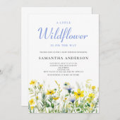 Kleine Wildblume Geschlechtsneutrale Babydusche Einladung (Vorne/Hinten)