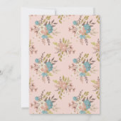 Kleine Wildblume Girl Babydusche Einladung (Rückseite)