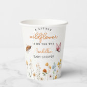 Kleine Wildblume Girl Babydusche Pappbecher (Rückseite)