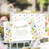 Kleine Wildblume-Girl-Duschdusche-Windel-Tombola Begleitkarte