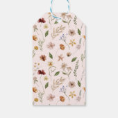 Kleine Wildblume Girl Pink Kinderdusche Danke Geschenkanhänger (Rückseite)