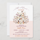 Kleine Wildblume Girl Pink Kinderdusche Einladung (Vorderseite)