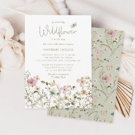 Kleine Wildblume Girl Sage Kinderdusche Einladung