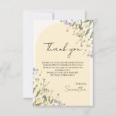 Kleine Wildblume Girl's BABY SHOWER Dankeskarte (Vorderseite)