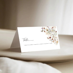 Kleine Wildblume Hochzeitstorte Platzkarten