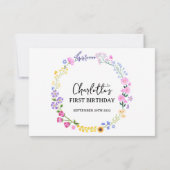 Kleine Wildblume Hübscher Blumenfrühling Geburtsta Dankeskarte (Rückseite)