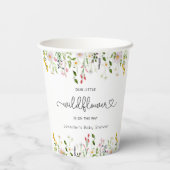 Kleine Wildblume ist auf dem Weg Babydusche Pappbecher (Rückseite)