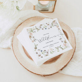 Kleine Wildblume ist auf dem Weg Babydusche Serviette