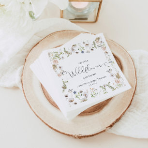 Kleine Wildblume ist auf dem Weg Babydusche Serviette