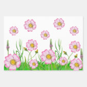 Kleine Wildblume ist auf dem Weg Babydusche Wrappi Geschenkpapier Set (Vorderseite 3)