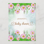 Kleine Wildblume ist auf dem Weg zum Kinderduschme Begleitkarte (Rückseite)