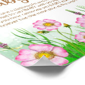 Kleine Wildblume ist auf dem Weg zur Babydusche Poster (Ecke)