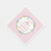 Kleine Wildblume ist auf dem Weg zur Babydusche Serviette (Ecke)