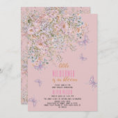 Kleine Wildblume ist in Blütendusche #2 Einladung (Vorne/Hinten)