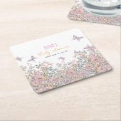 Kleine Wildblume ist in Blütendusche #2 Rechteckiger Pappuntersetzer (angewinkelt)