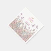 Kleine Wildblume ist in Blütendusche #3 Serviette (Ecke)