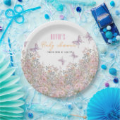 Kleine Wildblume ist in Blütendusche #4 Pappteller (Party)