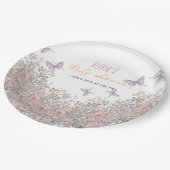 Kleine Wildblume ist in Blütendusche #4 Pappteller (Schrägansicht)