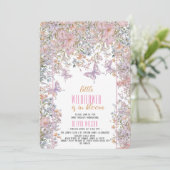 Kleine Wildblume ist in Blütendusche #6 Einladung (Stehend Vorderseite)