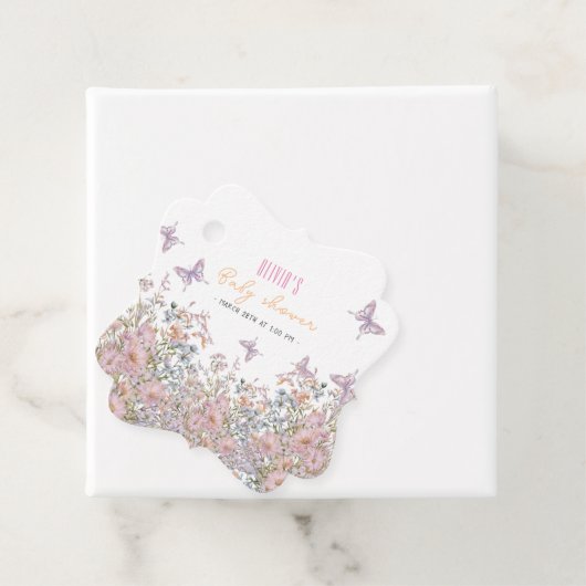 Kleine Wildblume ist in Blütendusche Geschenkanhänger (Beispiel)