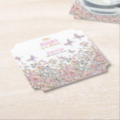 Kleine Wildblume ist in Blütendusche Untersetzer (angewinkelt)